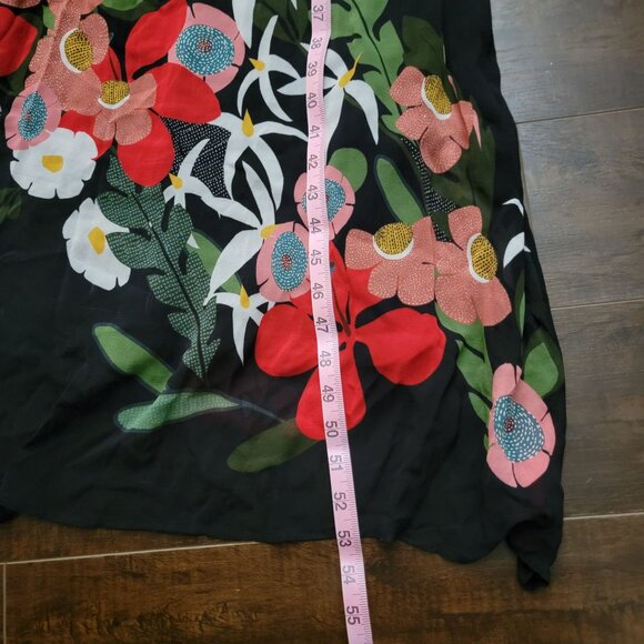 Anthropologie x Farm Rio Long Sleeve Floral Maxi Dress Women S Contemporary Chic - Picture 11 of 11